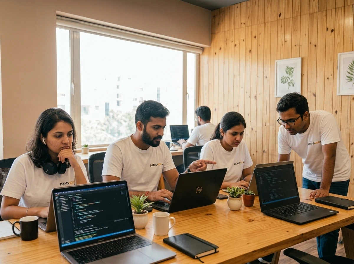 Our team working together